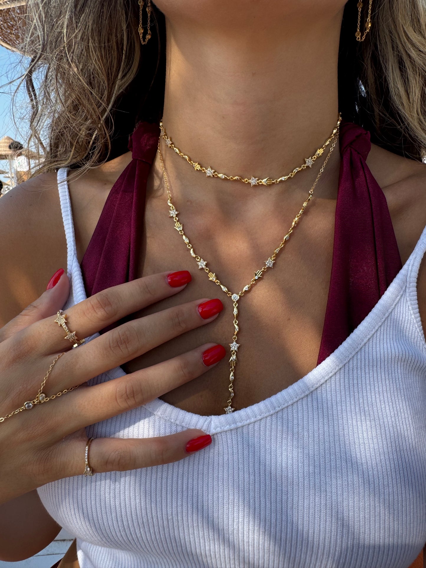 Mini Charms dropdown necklace