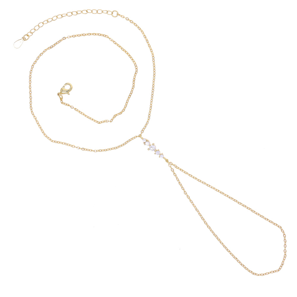 Crystal hand chain