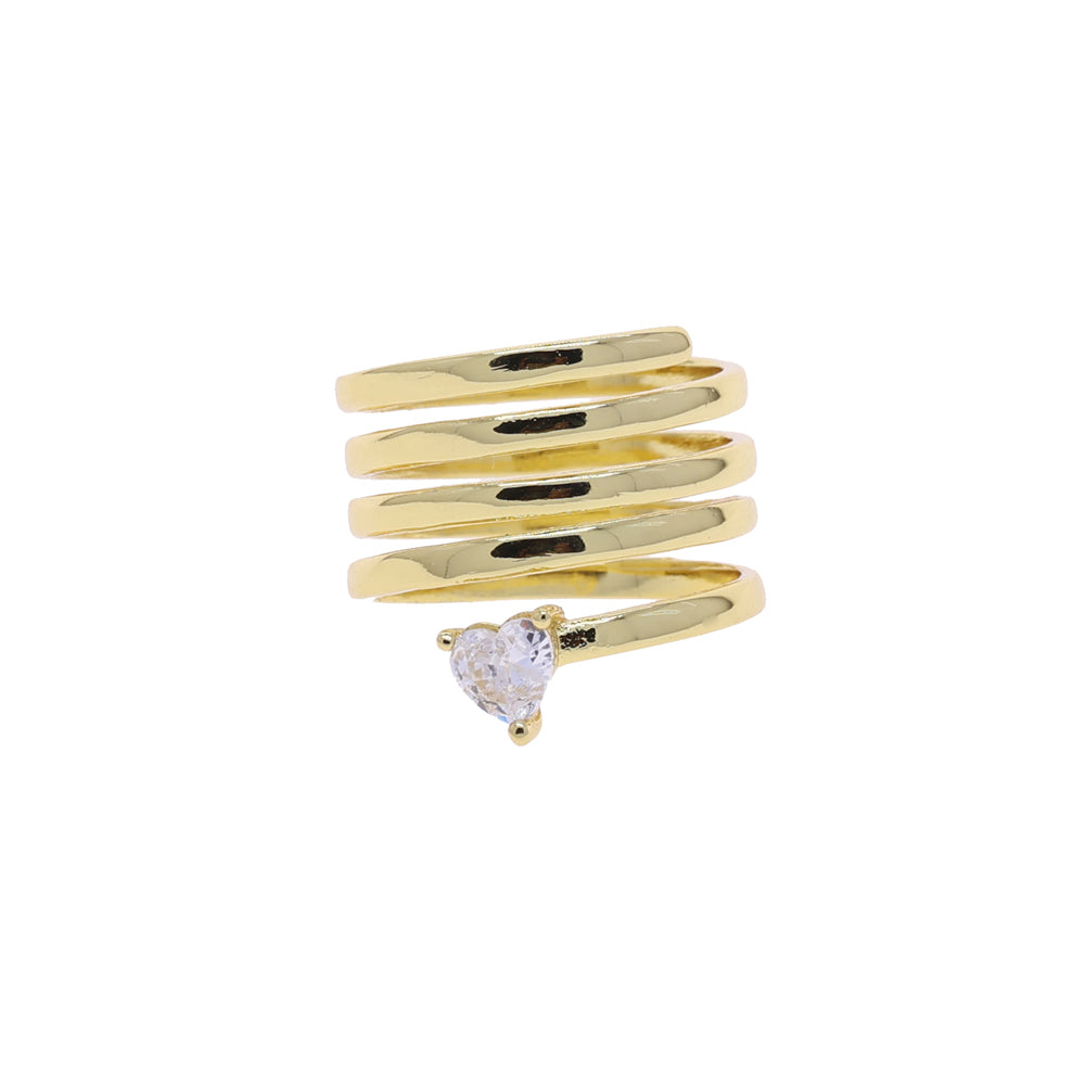 Heart Spiral Ring