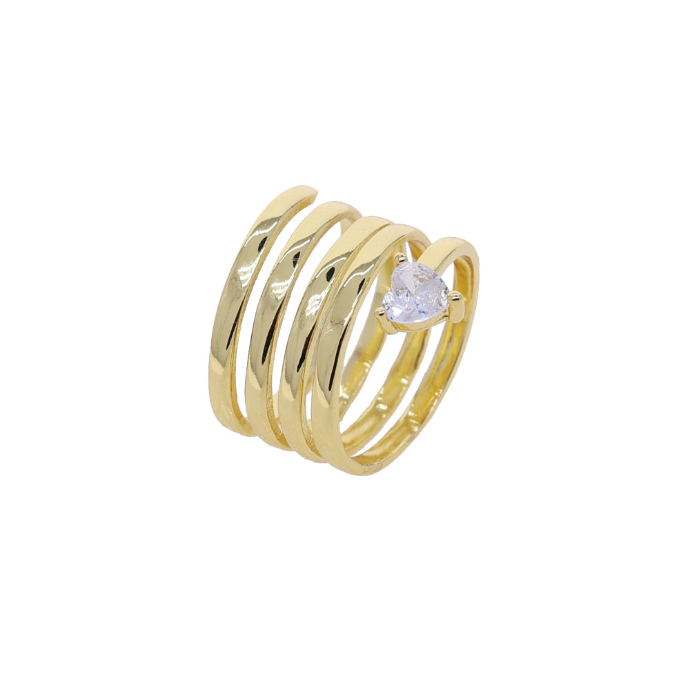Heart Spiral Ring