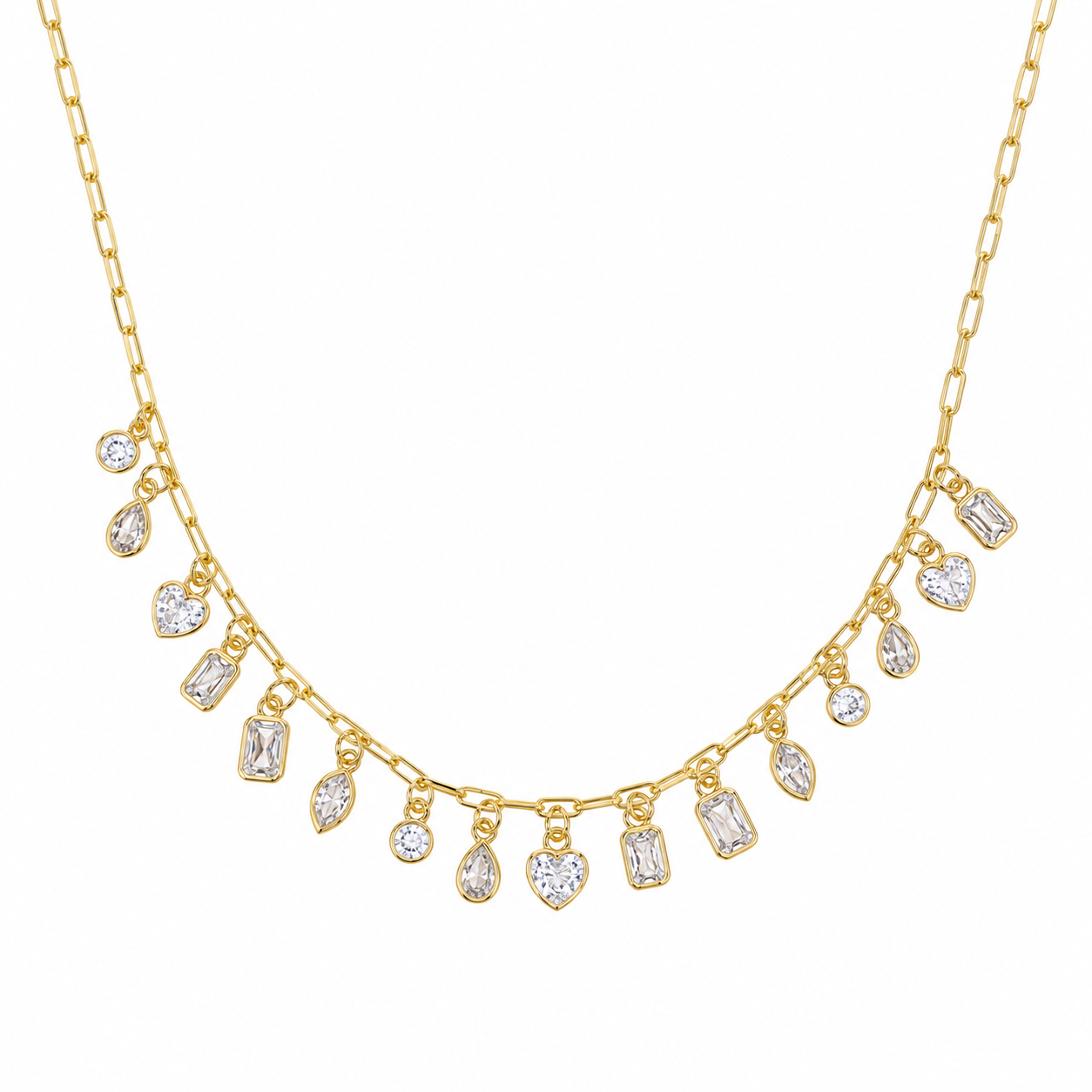 White Charm Necklace