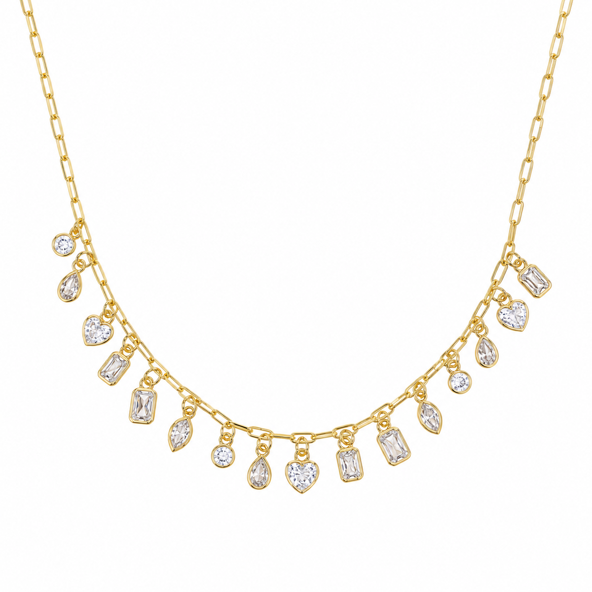White Charm Necklace