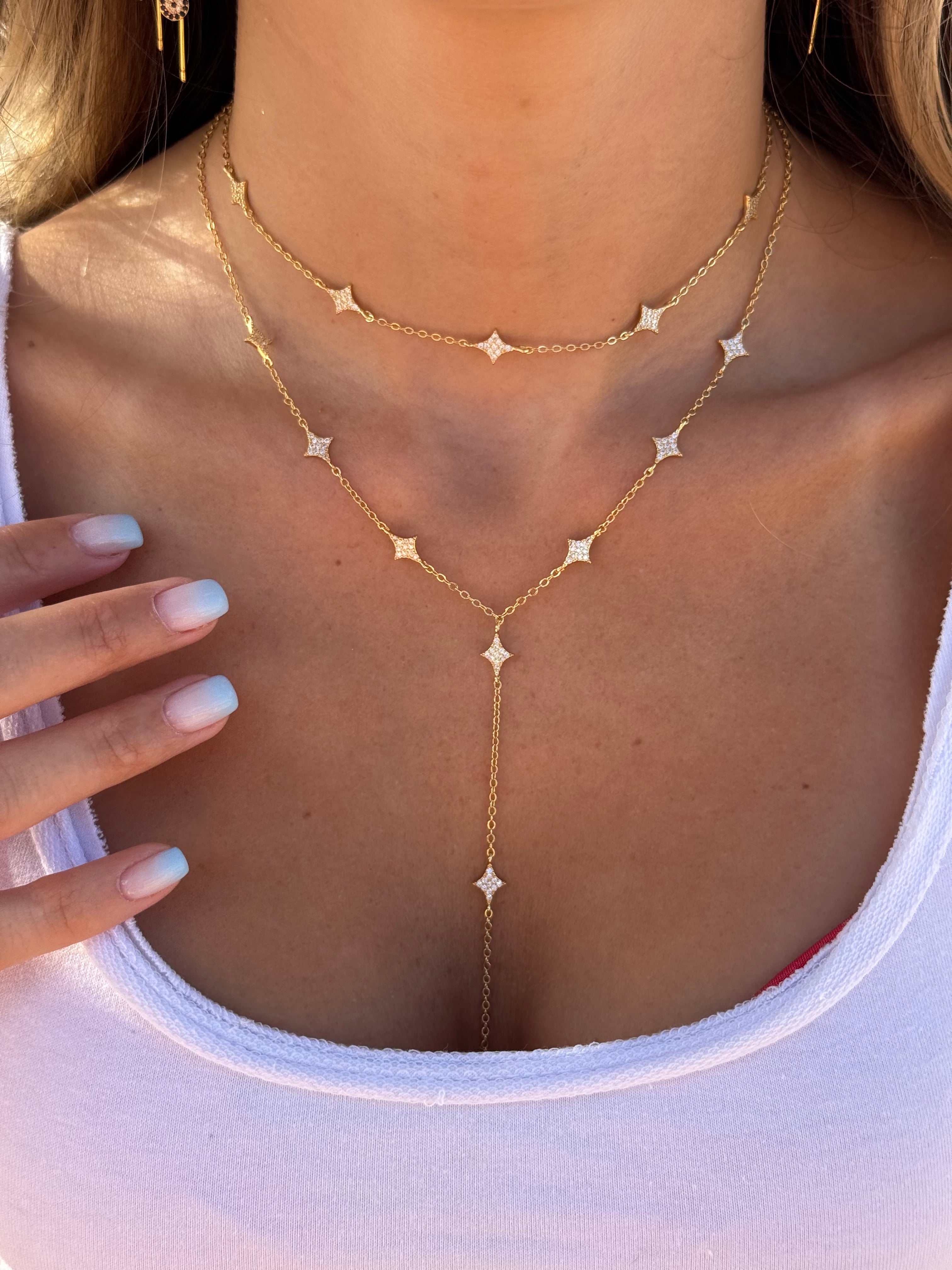 Sparkle Dropdown Necklace