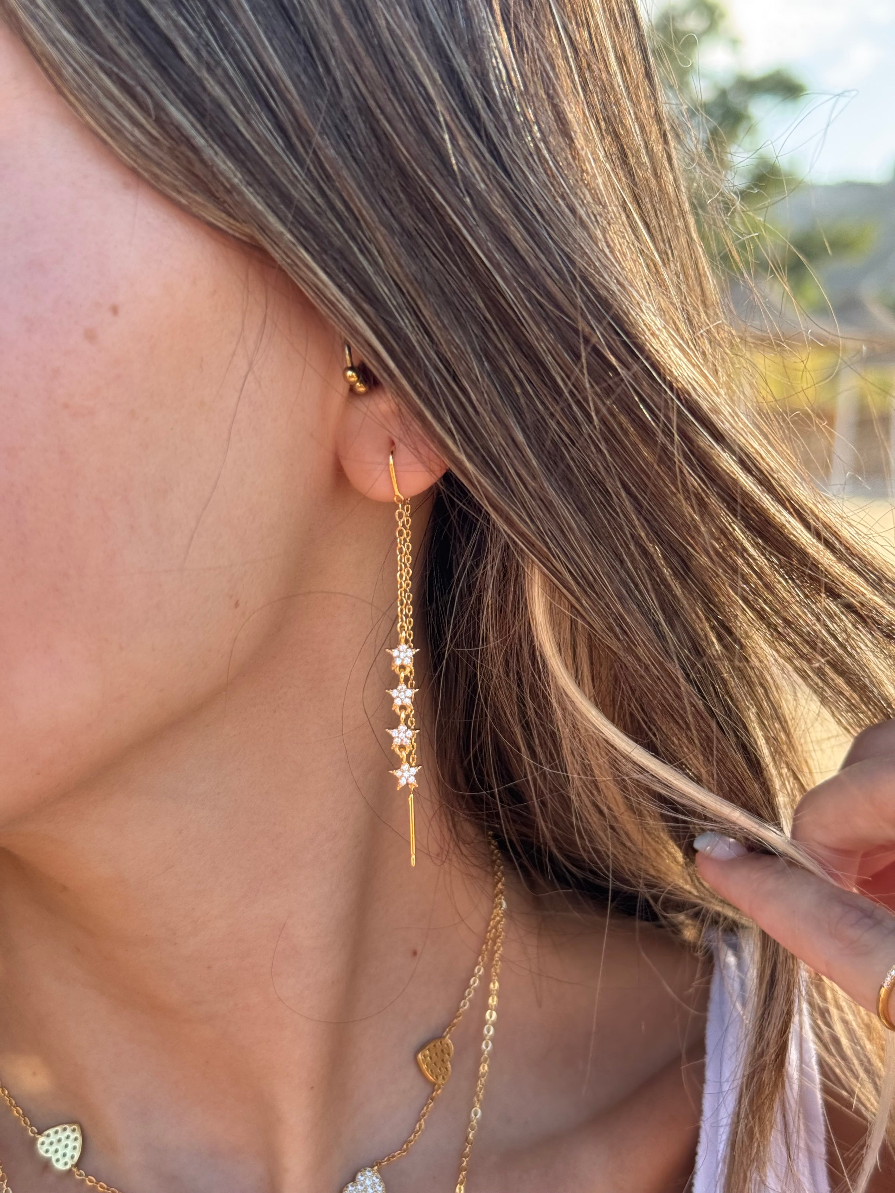 Star Drop Earrings
