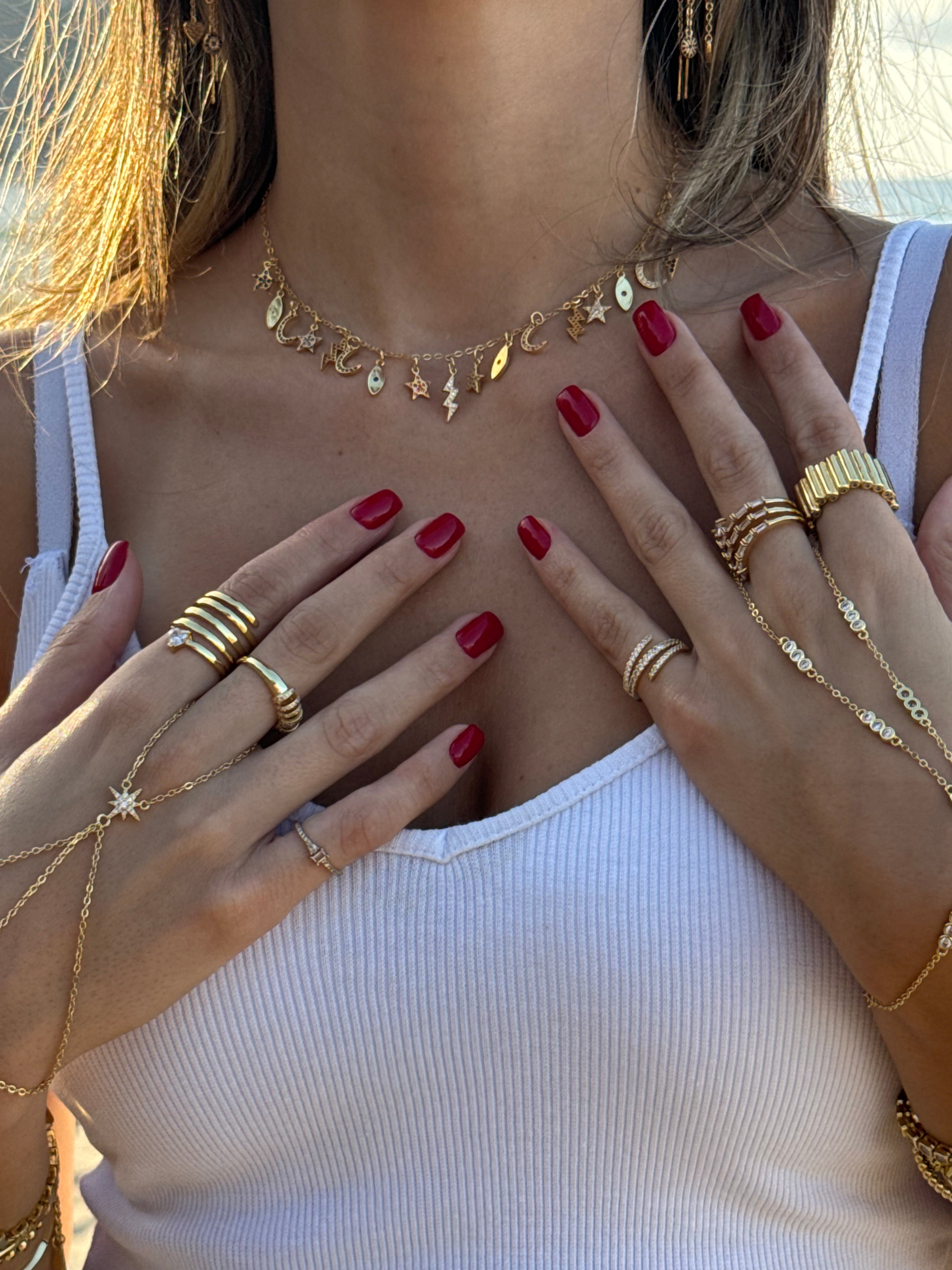 Falling Charms Necklace