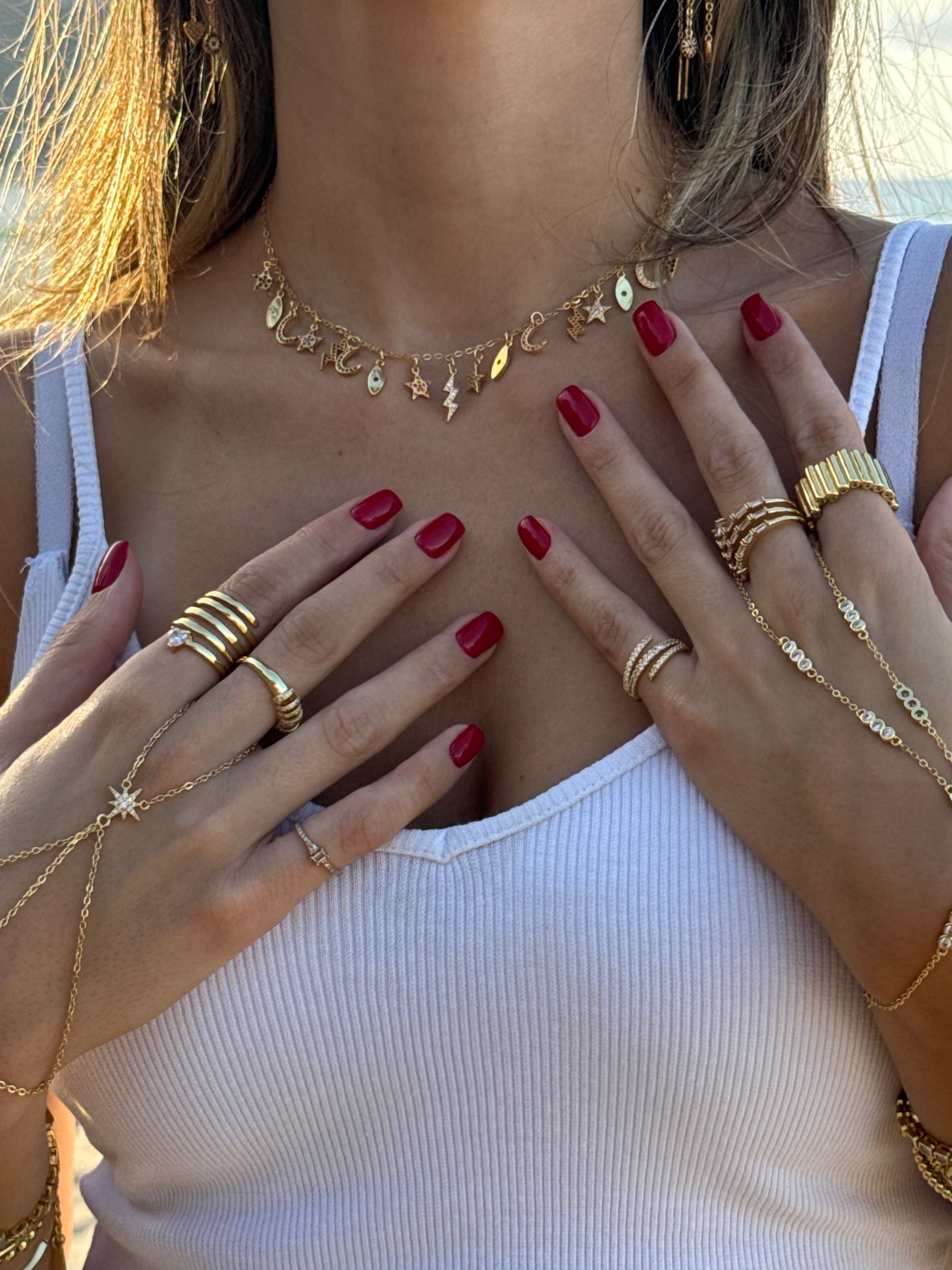 Falling Charms Necklace