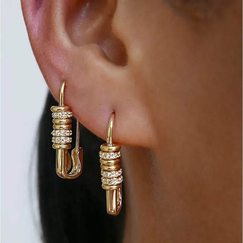 Beaded Pin Earrings