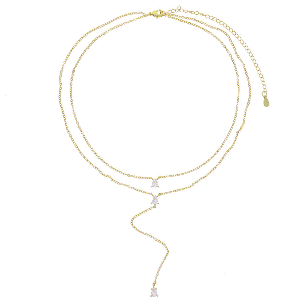 Double Tear Necklace