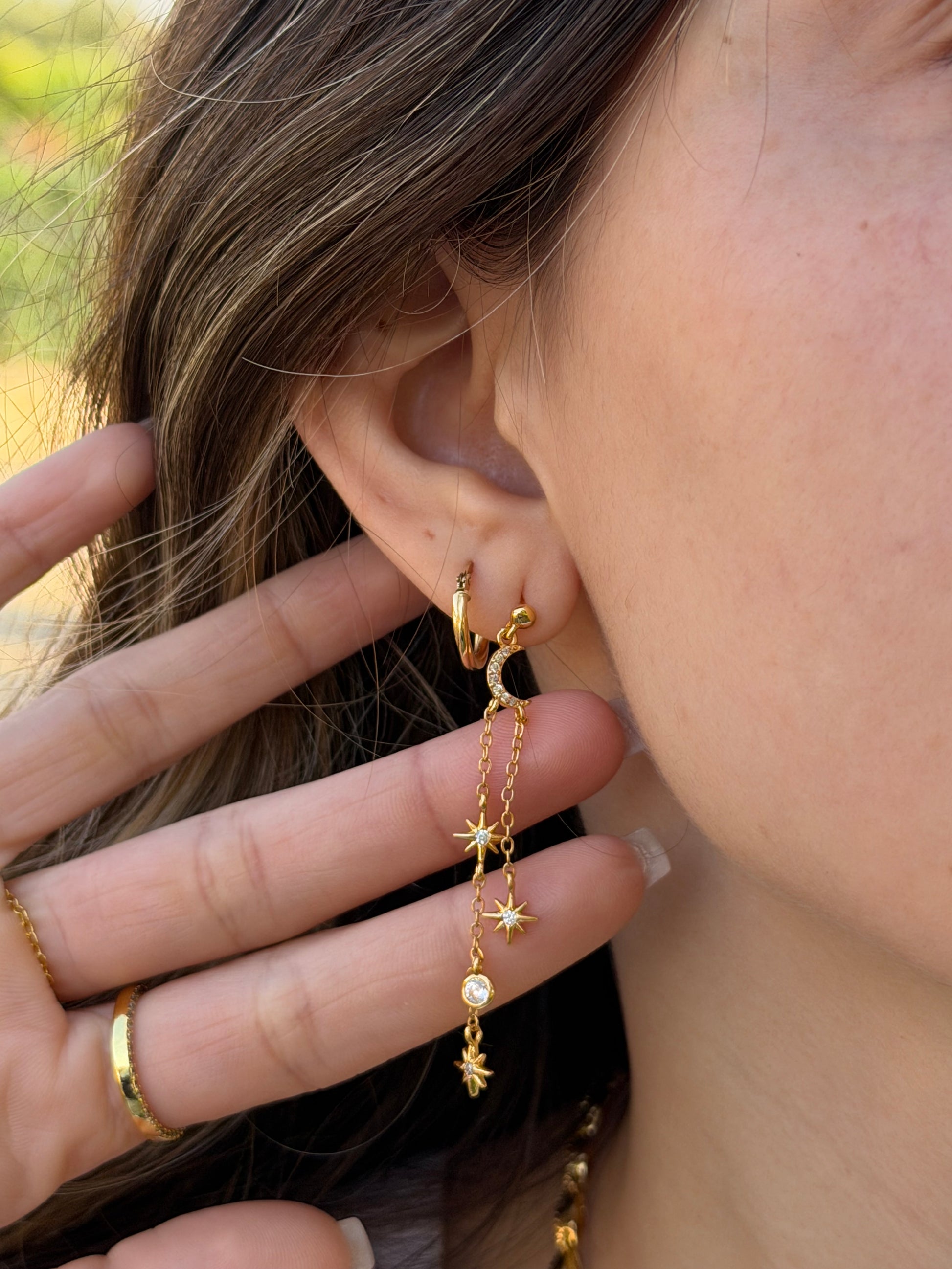 Moon Drop Earrings