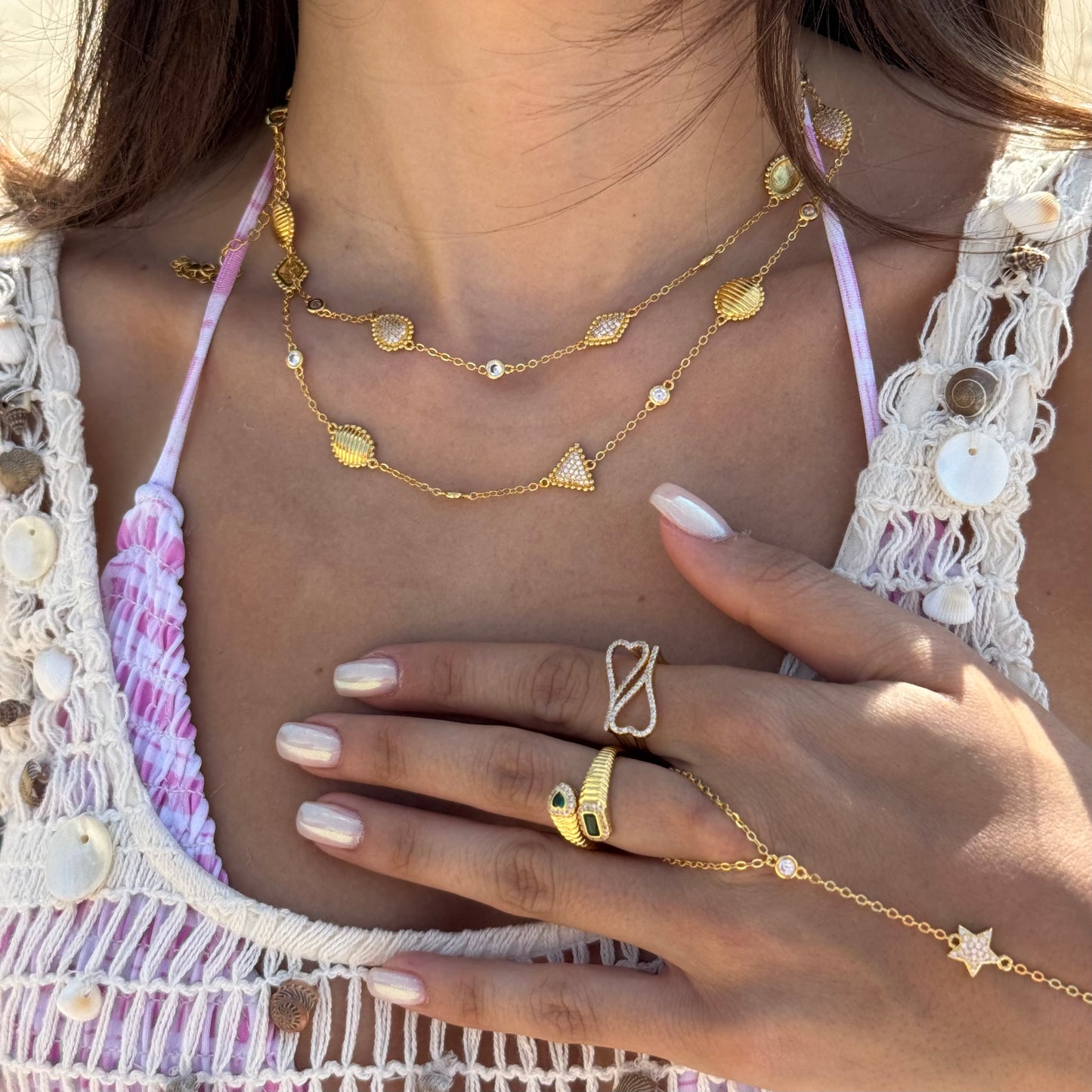 Layered Shapes Necklace