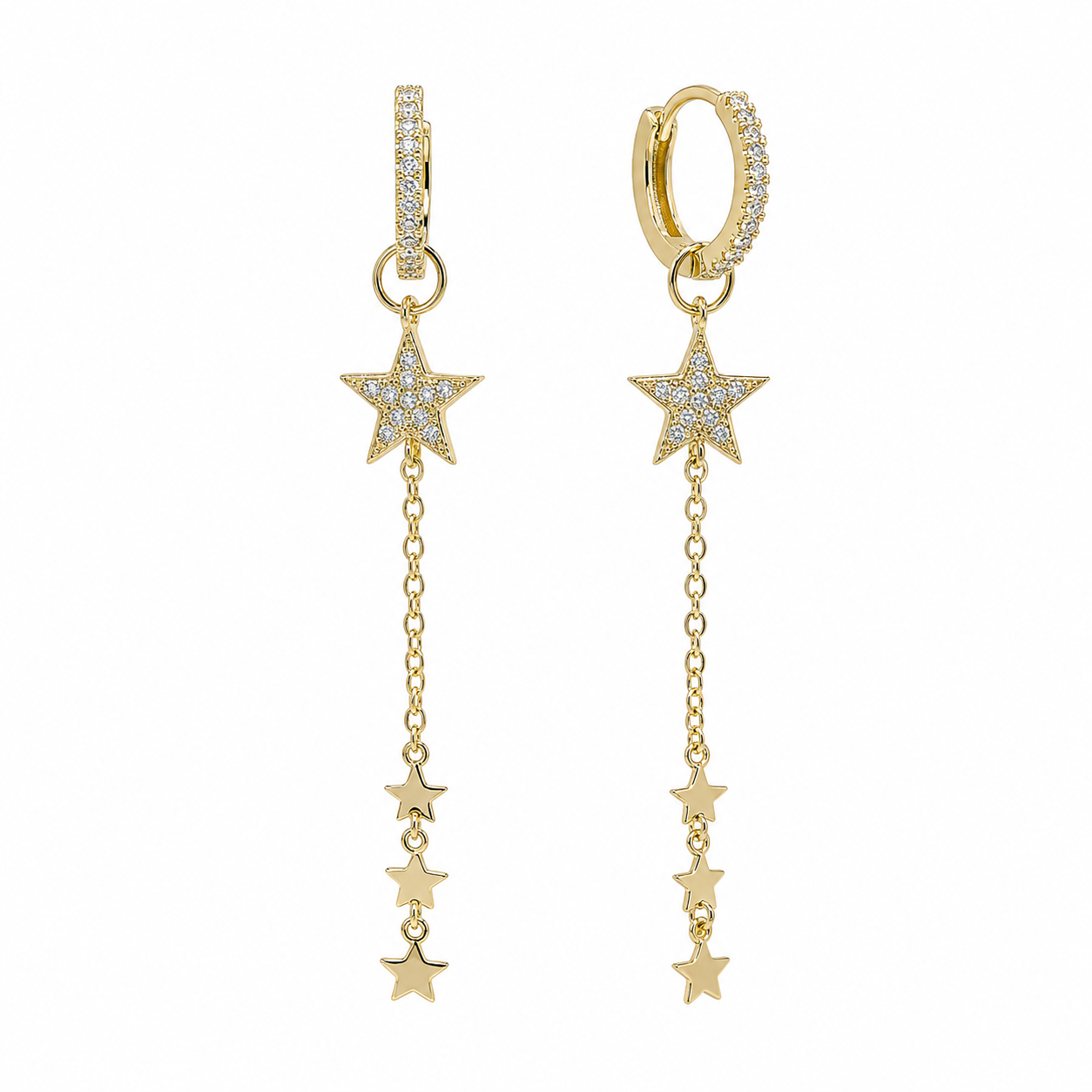Star Hoop Earrings