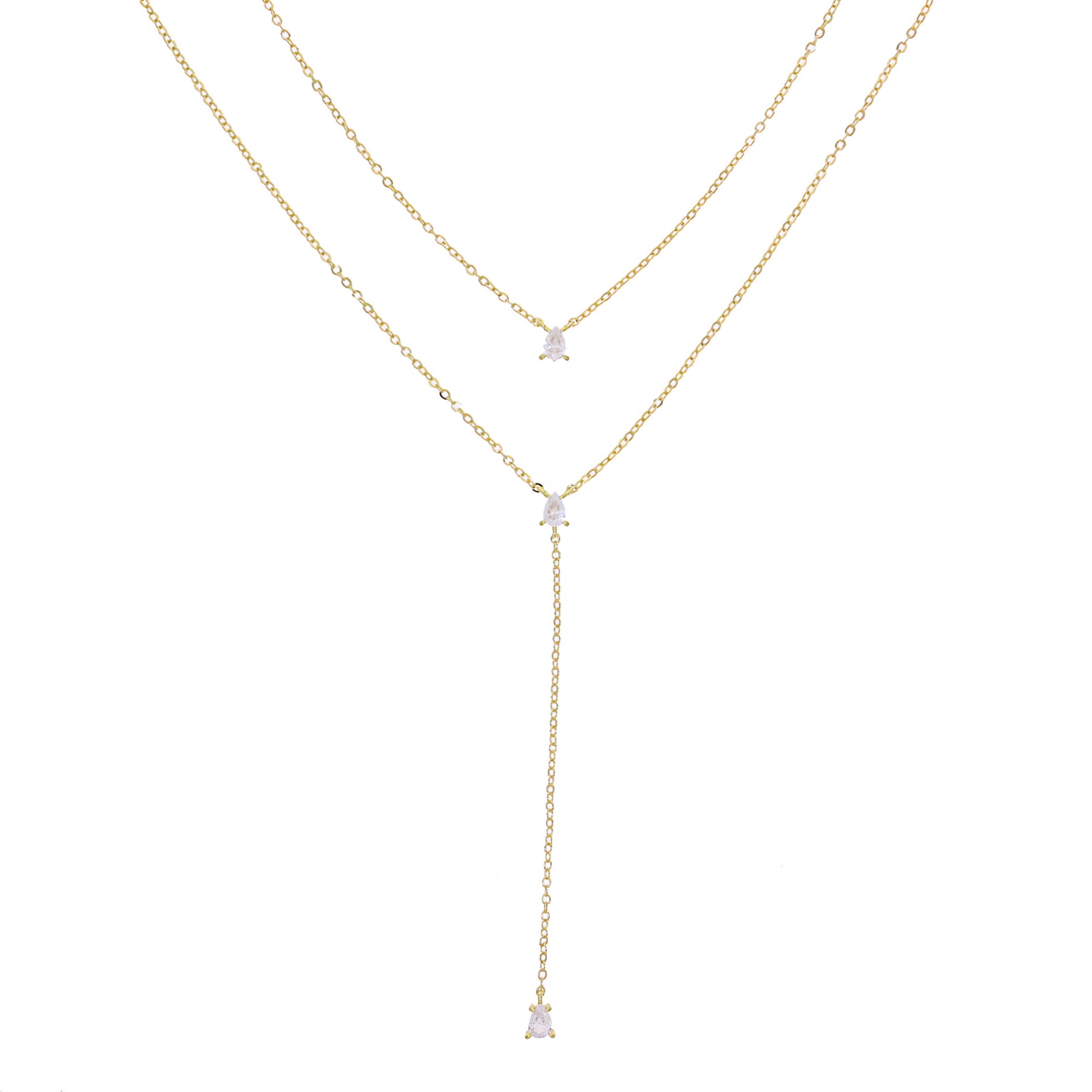 Double Tear Necklace