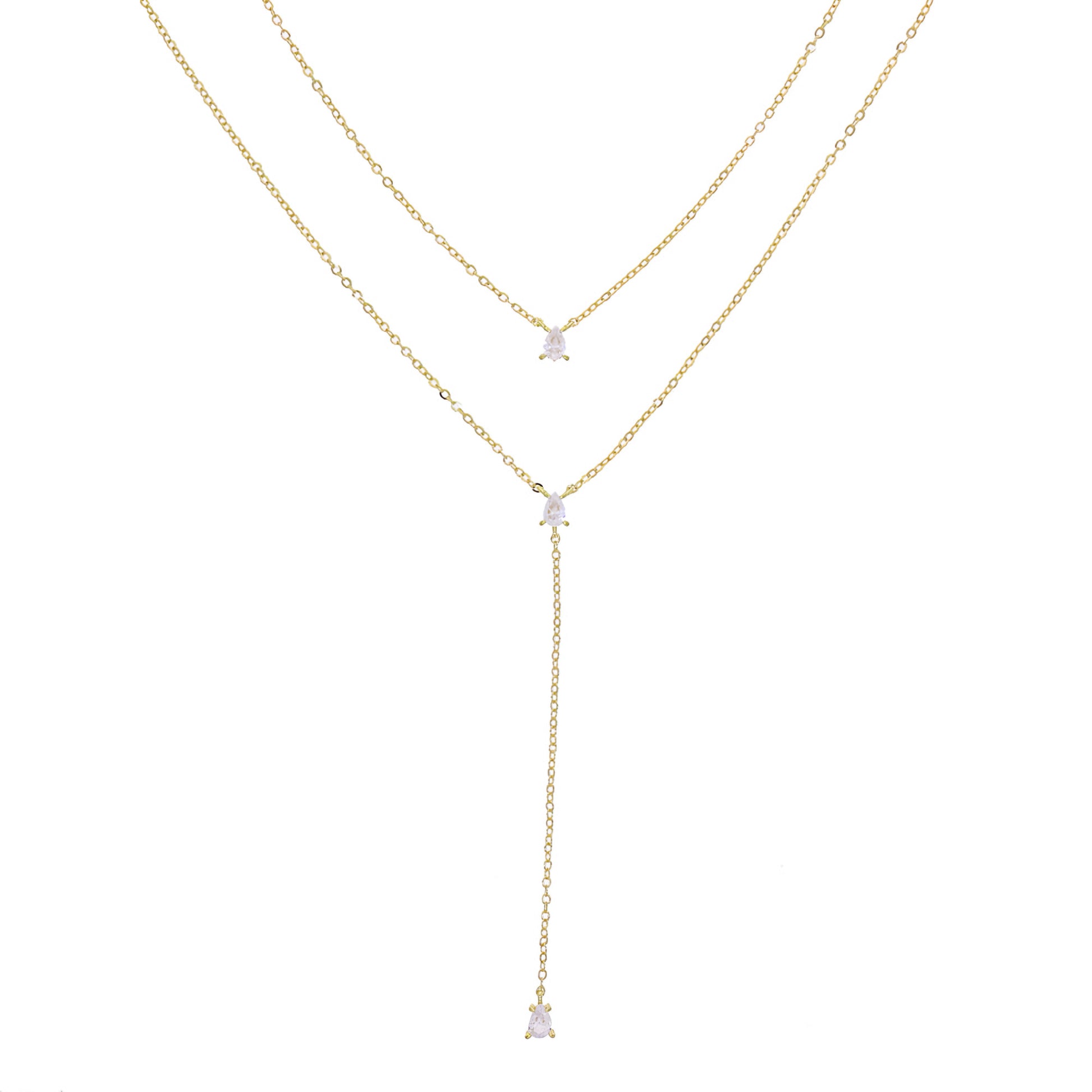 Double Tear Necklace