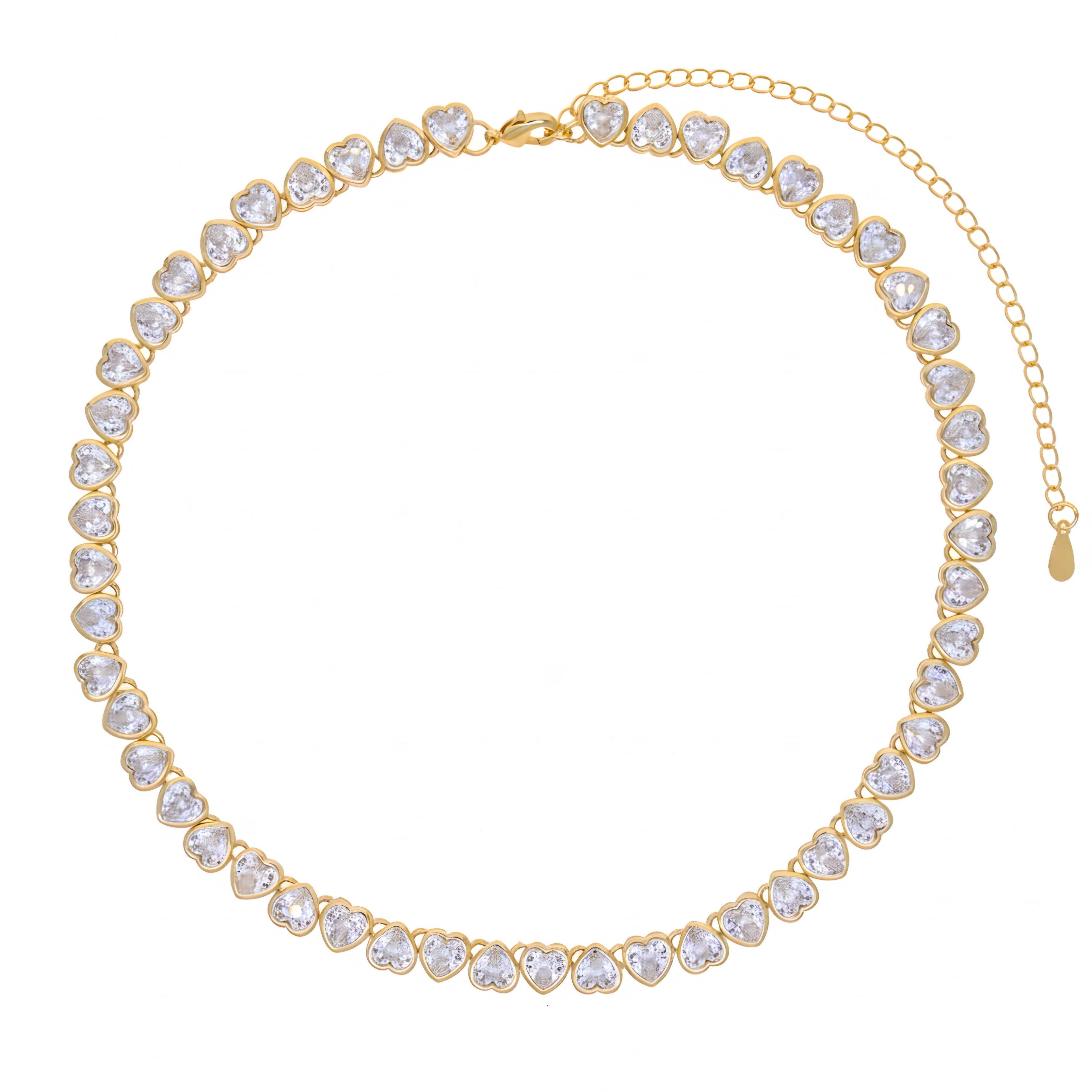All Heart Tennis Necklace
