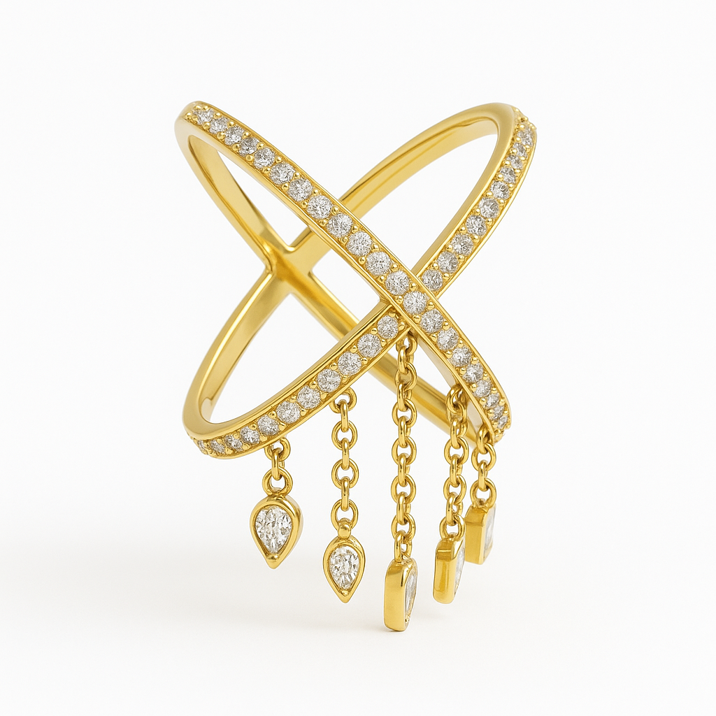 Cross Drop Ring