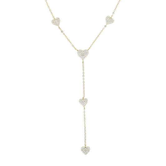 Golden Heart Dropdown Necklace