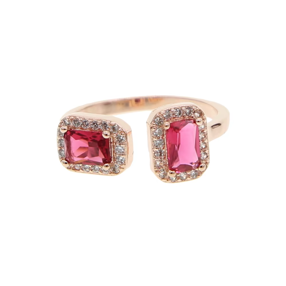Red Double Emerald Ring