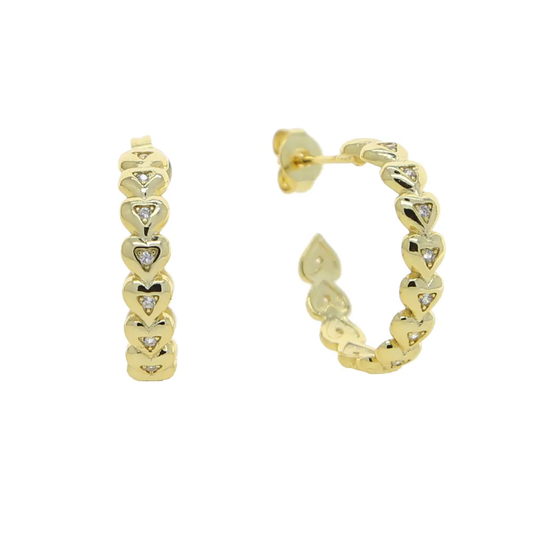Heart Hoop Earrings