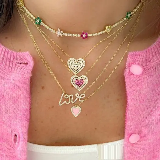 Colored Flower Necklace