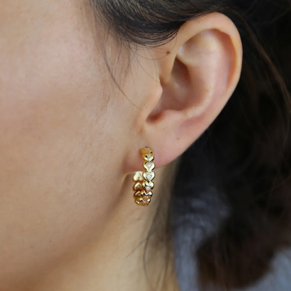 Heart Hoop Earrings