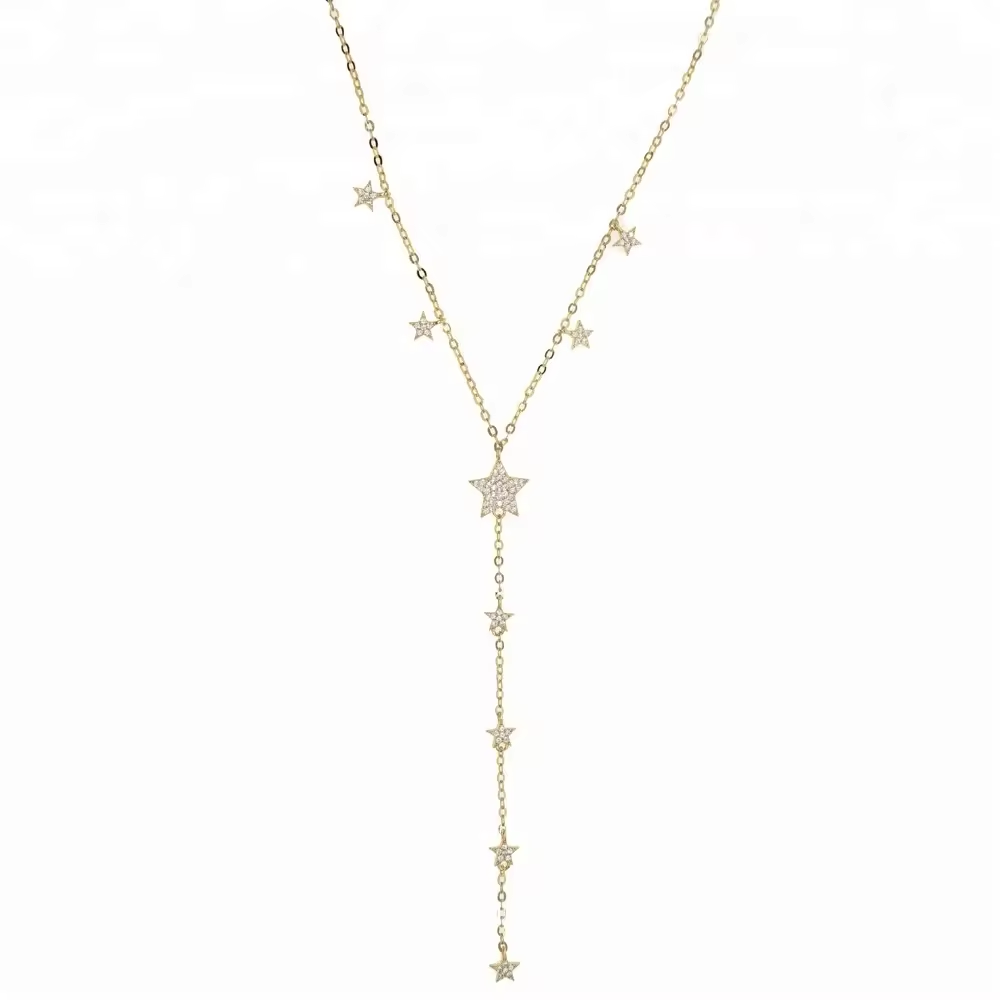 Golden Star Dropdown Necklace