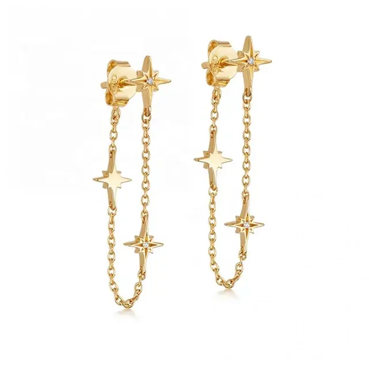 Starburst Chain Earrings