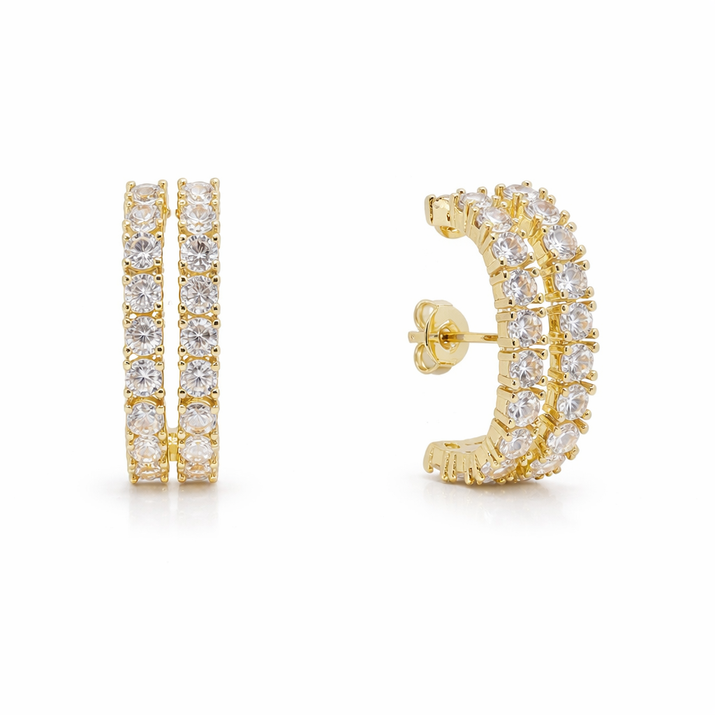 Double Line Earrings