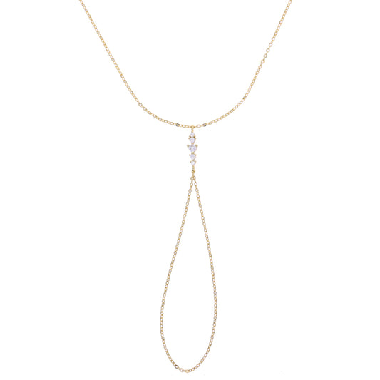 Crystal hand chain