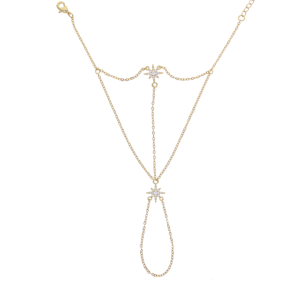 Starburst Layered Hand Chain