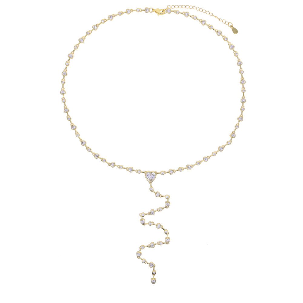 Mixed Heart Dropdown Necklace