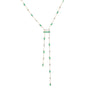 Green Double Dropdown Necklace