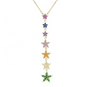 Rainbow Star Drop Necklace